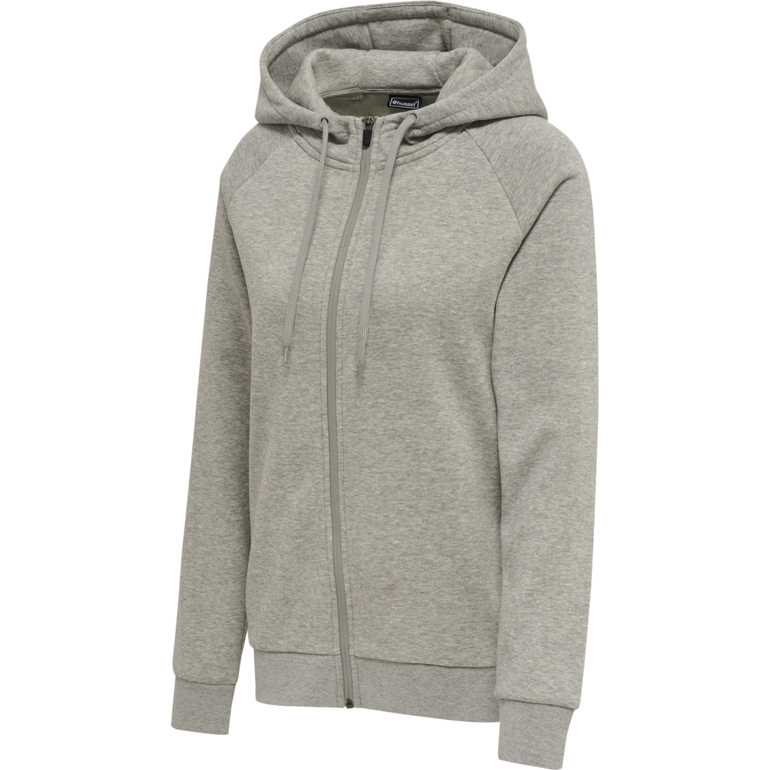 hmlRED CLASSIC ZIP HOODIE WOMAN, GREY MELANGE, packshot