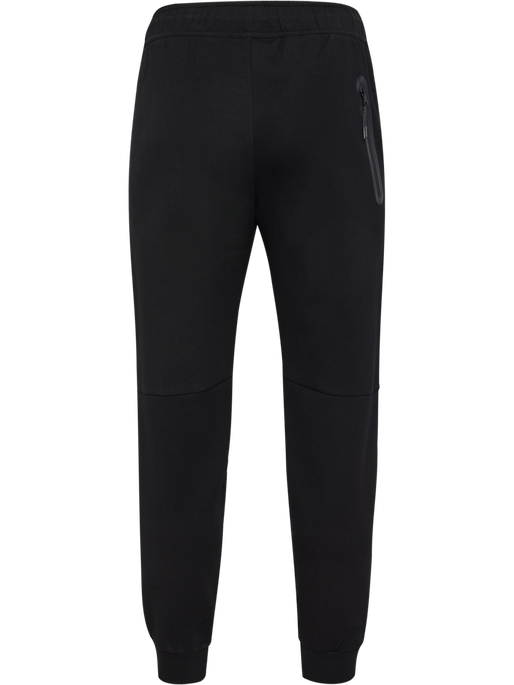 hmlTECH FLEECE REGULAR PANTS, BLACK, packshot
