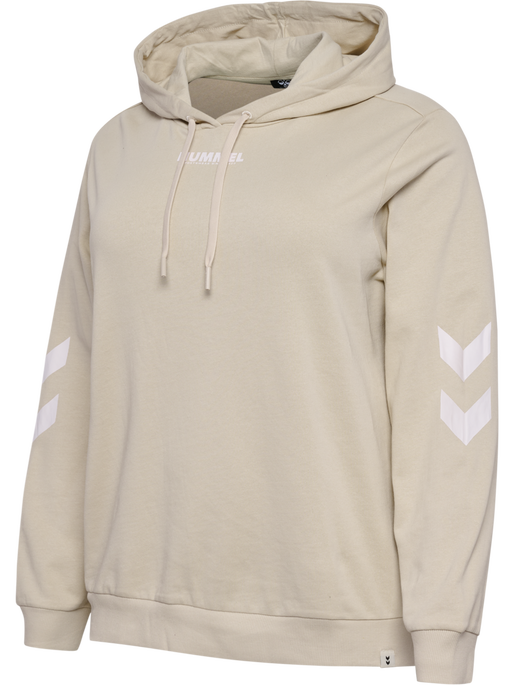 hmlLEGACY WOMAN HOODIE PLUS, PUMICE STONE, packshot