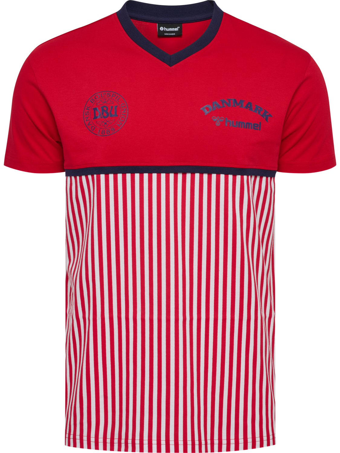 DBU 26 FAN 86 BLOCK COTTON TEE SS, TANGO RED/WHITE, packshot