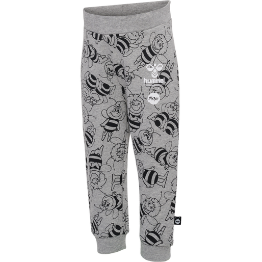 hmlMAYA AOP CREWSUIT, GREY MELANGE, packshot