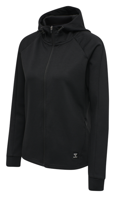 hmlESSI ZIP HOODIE, BLACK, packshot