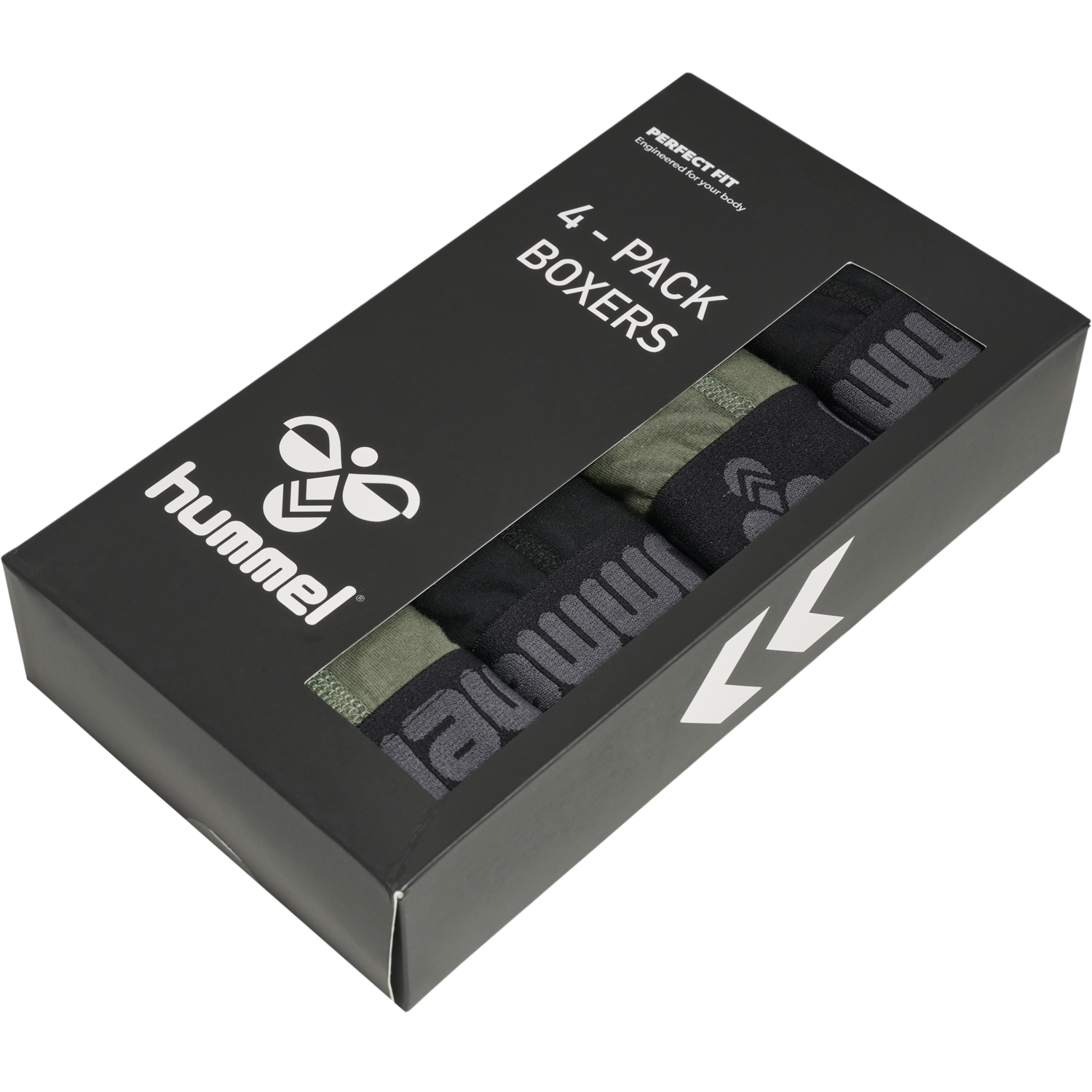 hmlMARSTON 4-PACK BOXERS, BLACK/THYME, packshot