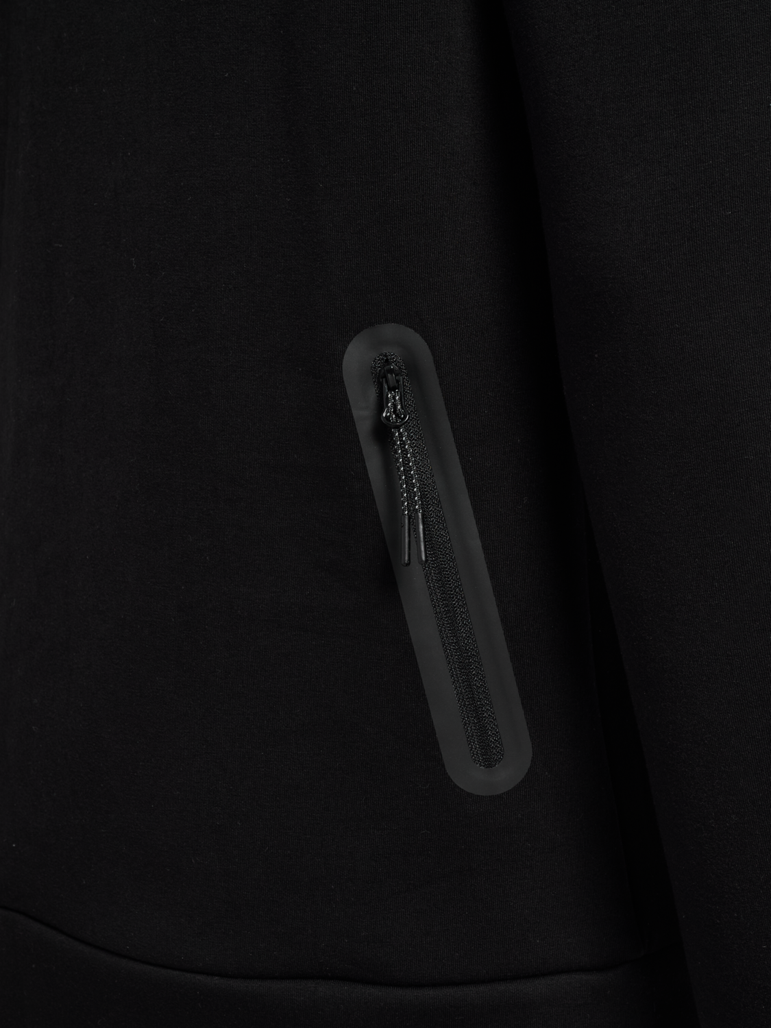 hmlTECH FLEECE REGULAR ZIP HOODIE, BLACK, packshot