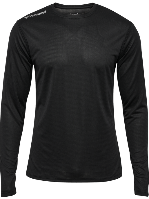 hmlRUN JERSEY L/S, BLACK hmlRUN JERSEY L/S, BLACK, packshot