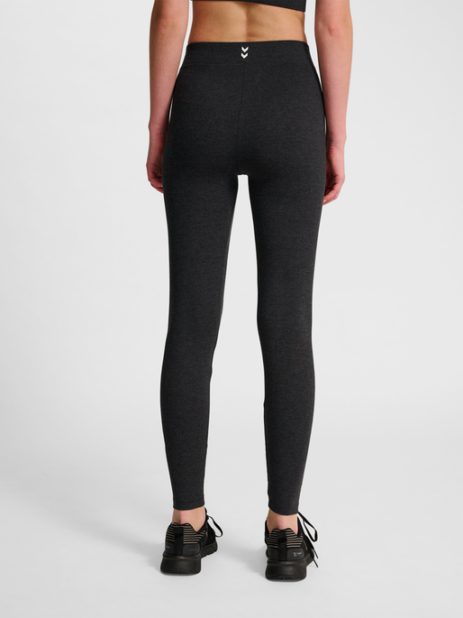 hmlPULSE LOGO MW TIGHTS, BLACK MELANGE, model