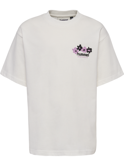 hmlJR LOOSE T-SHIRT S/S STADIUM, BLANC DE BLANC hmlJR LOOSE T-SHIRT S/S STADIUM, BLANC DE BLANC, packshot