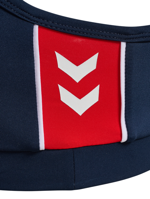 hmlPULSE PIPING LIGHT SUPPORT BRA, DRESS BLUES/MARS RED, packshot
