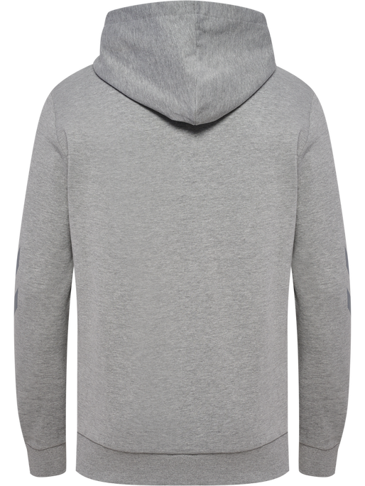 hmlLEGACY ZIP HOODIE, GREY MELANGE, packshot