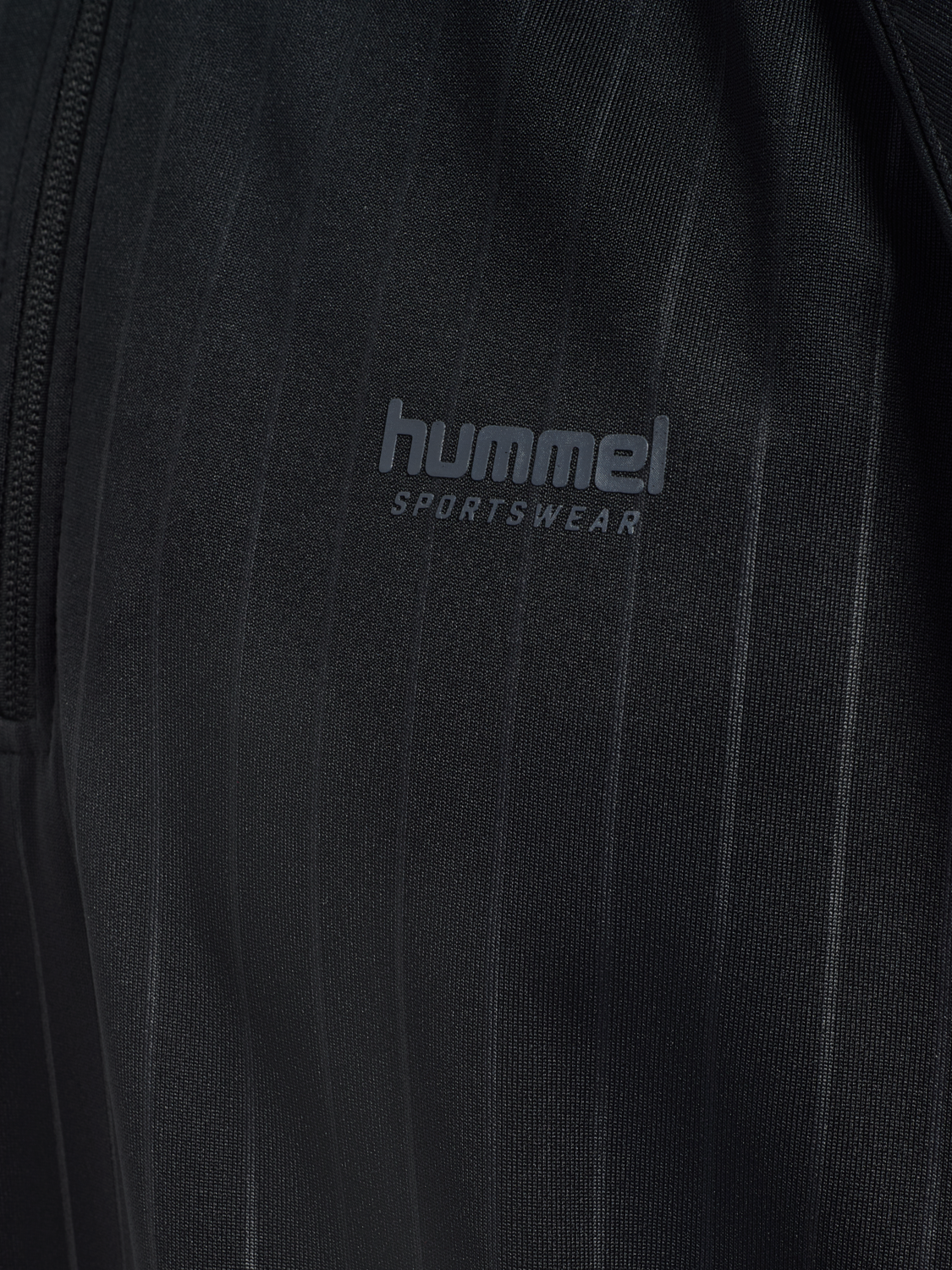 hmlSTRIPE HALFZIP, BLACK, packshot