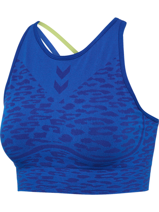 hmlMT LEO SEAMLESS SPORTS BRA, OLYMPIAN BLUE/SODALITE BLUE ME hmlMT LEO SEAMLESS SPORTS BRA, OLYMPIAN BLUE/SODALITE BLUE ME, packshot