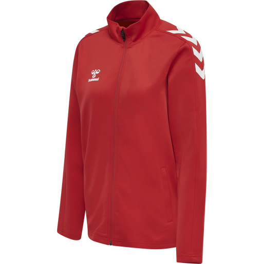 hmlCORE XK POLY ZIP SWEAT WOMAN, TRUE RED, packshot