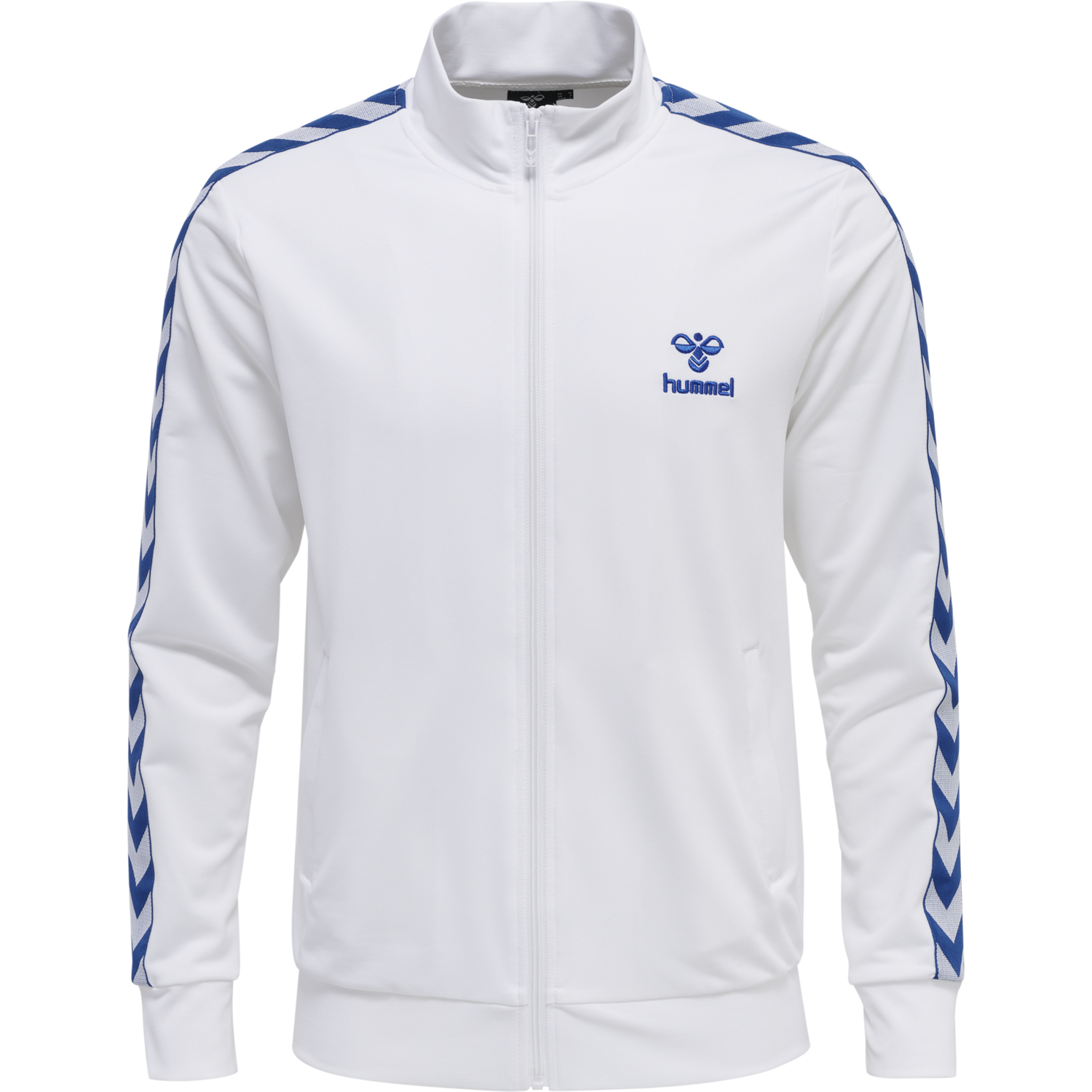 hmlNATHAN 2.0 ZIP JACKET, WHITE/TRUE BLUE, packshot