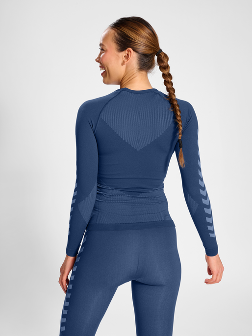 HUMMEL FIRST SEAMLESS JERSEY L/S W, VINTAGE INDIGO, model