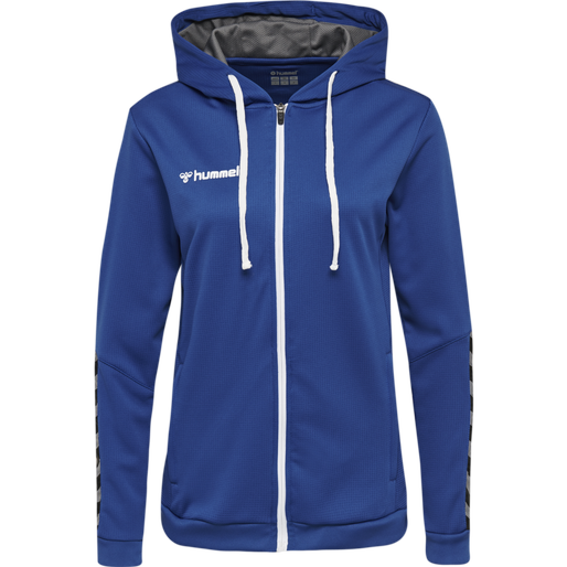 hmlAUTHENTIC POLY ZIP HOODIE WOMAN, TRUE BLUE, packshot