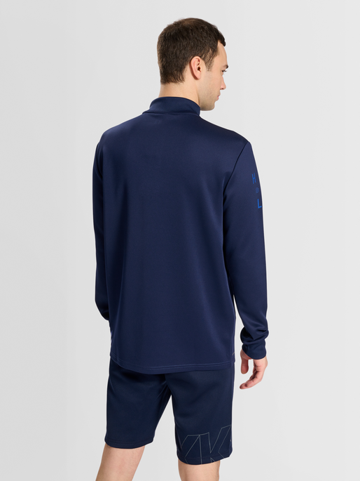 hmlCOURT HALF ZIP L/S, MARINE, model