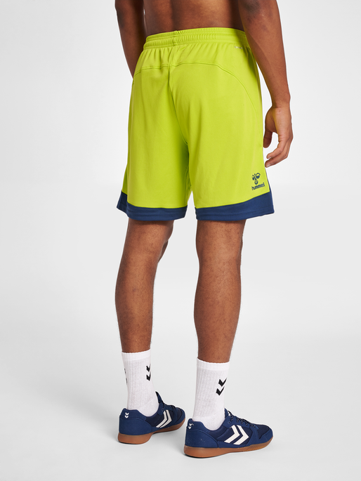 hmlLEAD POLY SHORTS, LIME PUNCH, model