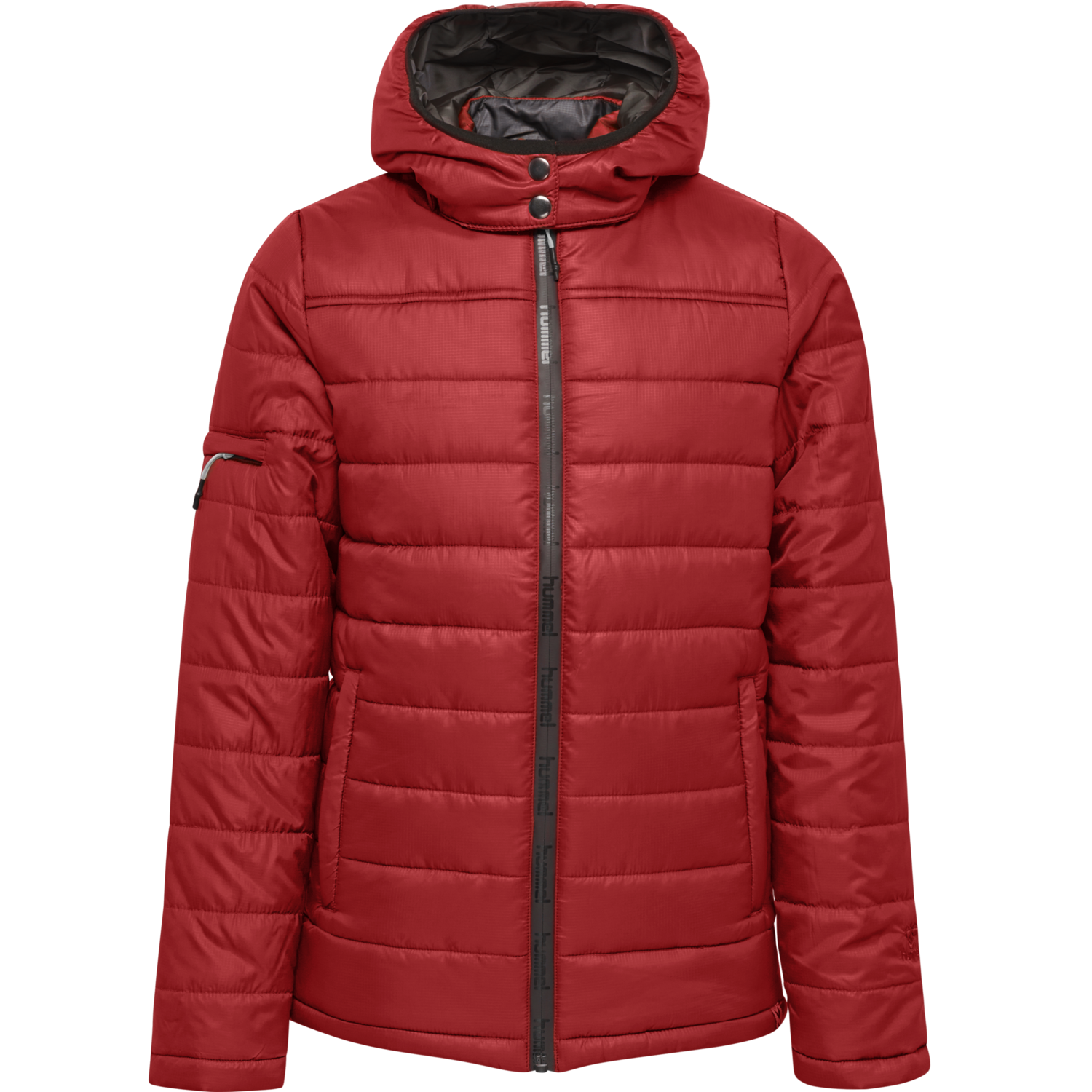 hmlNORTH QUILTED HOOD JACKET KIDS, TRUE RED, packshot