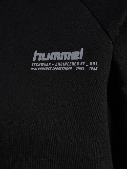 hmlTECH FLEECE WOMEN BOXY HALF ZIP, BLACK, packshot