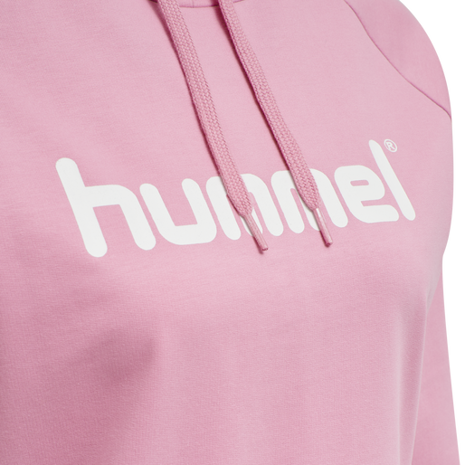 HMLGO COTTON LOGO HOODIE WOMAN, COTTON CANDY HMLGO COTTON LOGO HOODIE WOMAN, COTTON CANDY, packshot