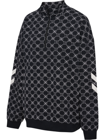 hmlOVERSIZED HALFZIP DBU ROTATE, BLACK