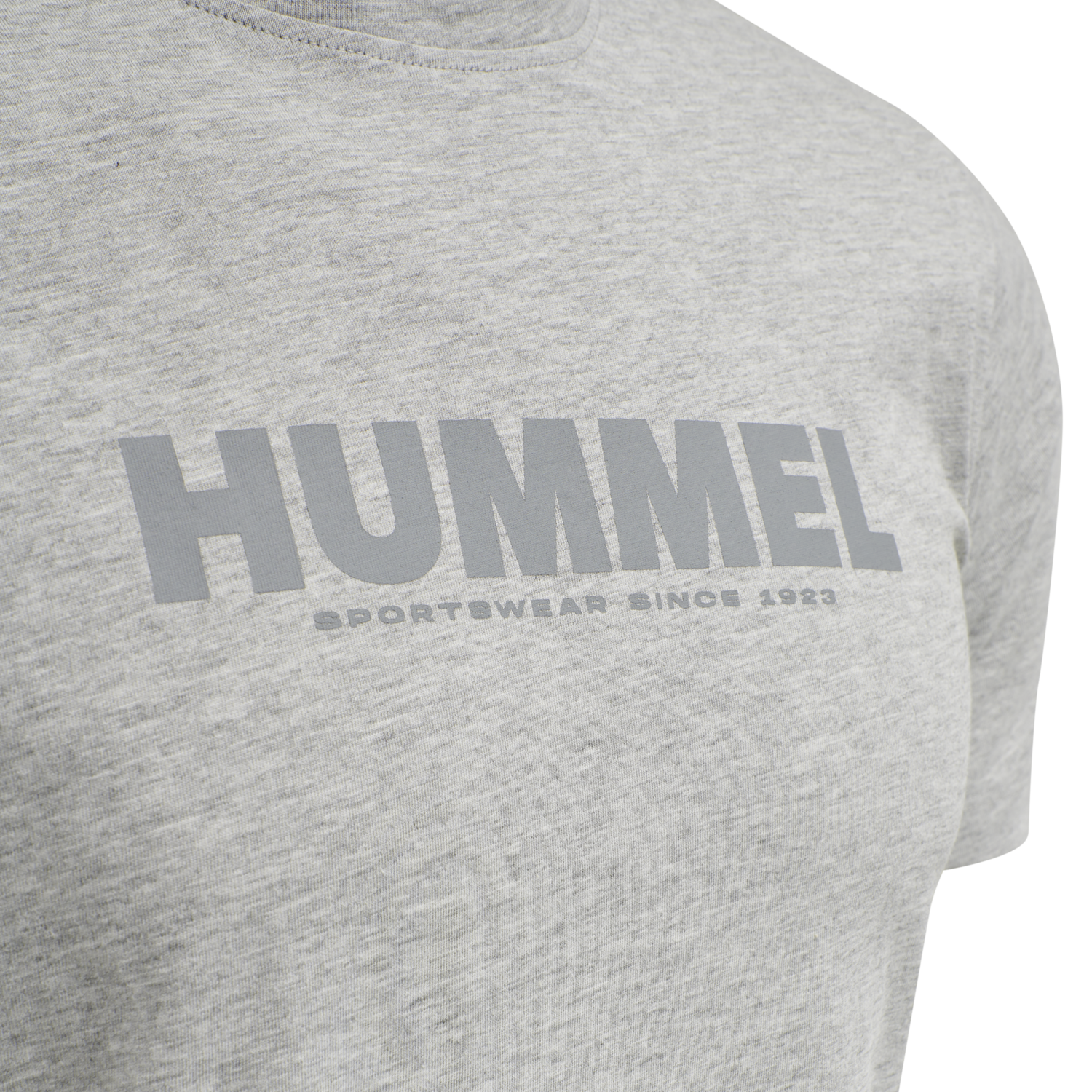 hmlLEGACY T-SHIRT, GREY MELANGE, packshot