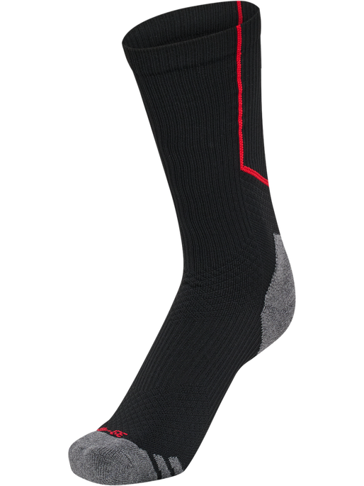 hmlPRO TRAINING SOCKS LOW, BLACK/TRUE RED, packshot