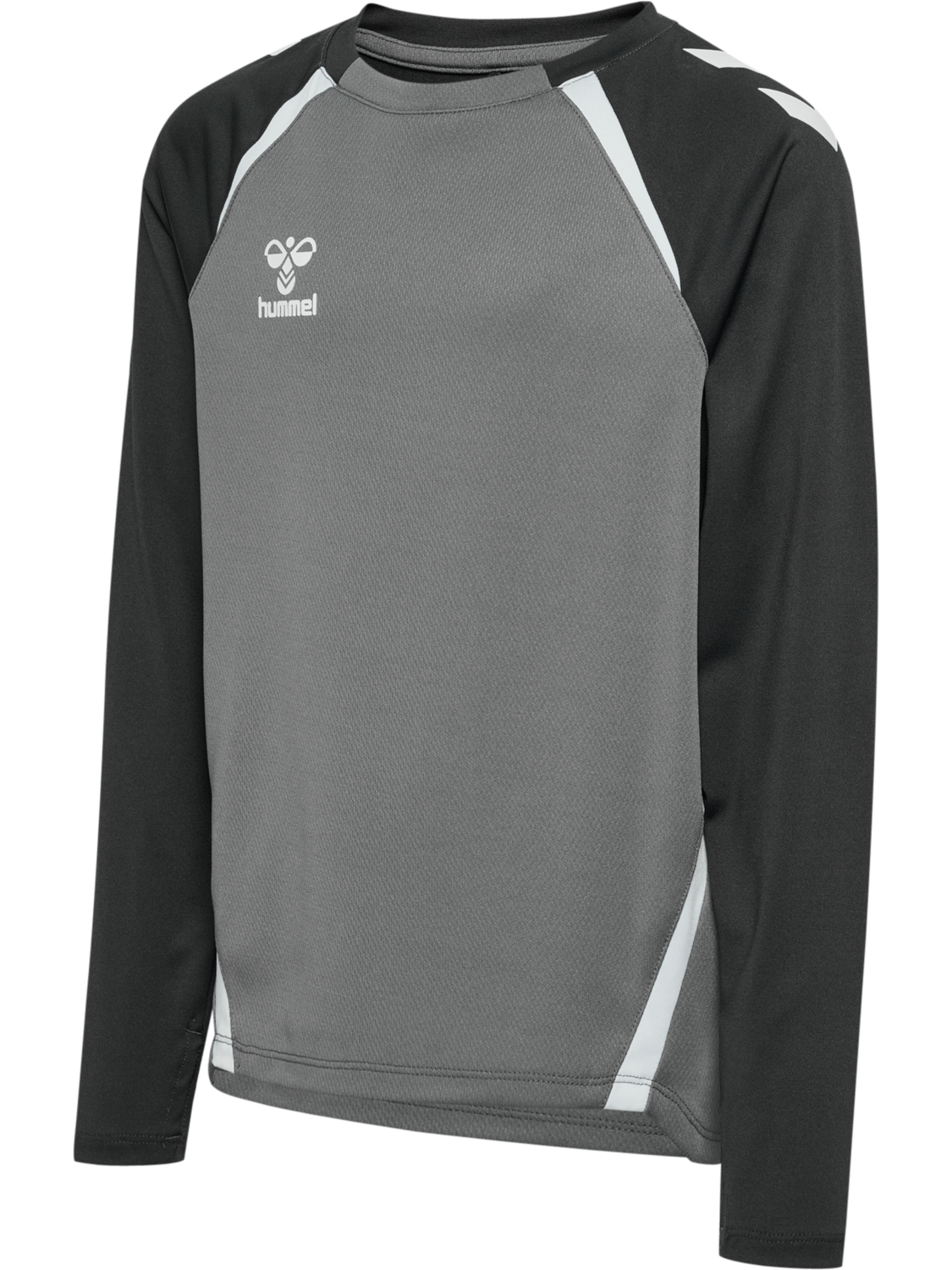 hmlLEAD 2.0 CREW SWEAT KIDS, STEEL GRAY/ASPHALT, packshot