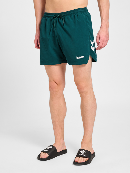 hmlPULSE SWIM SHORTS, JUNE BUG, model