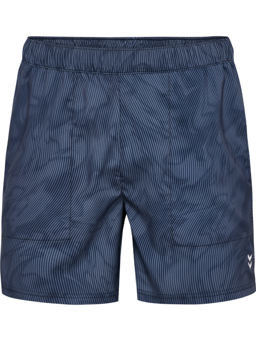 hmlPULSE AOP WORKOUT SHORTS SET, BLUE MIRAGE/DRESS BLUE, packshot