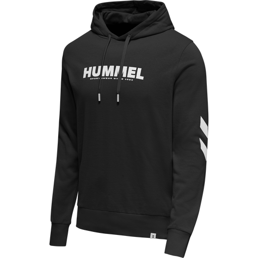 hmlLEGACY LOGO HOODIE, BLACK, packshot