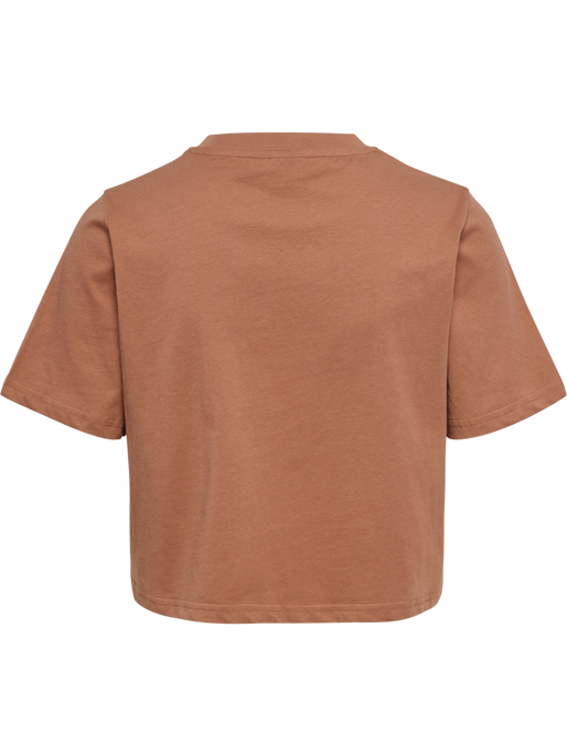 hmlLGC MALU CROPPED T-SHIRT, MOCHA MOUSSE, packshot