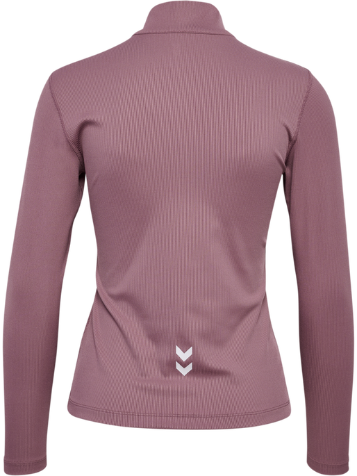 hmlPULSE W ZIP SHIRT L/S, WISTFUL MAUVE hmlPULSE W ZIP SHIRT L/S, WISTFUL MAUVE, packshot