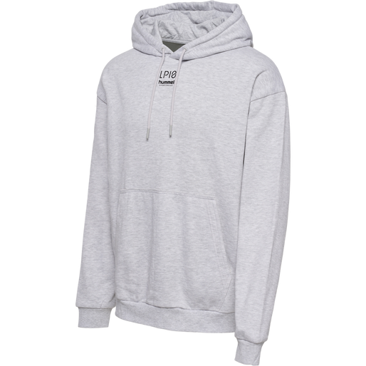 hmlLP10 BOXY SWEAT HOODIE, LIGHT GREY MELANGE hmlLP10 BOXY SWEAT HOODIE, LIGHT GREY MELANGE, packshot