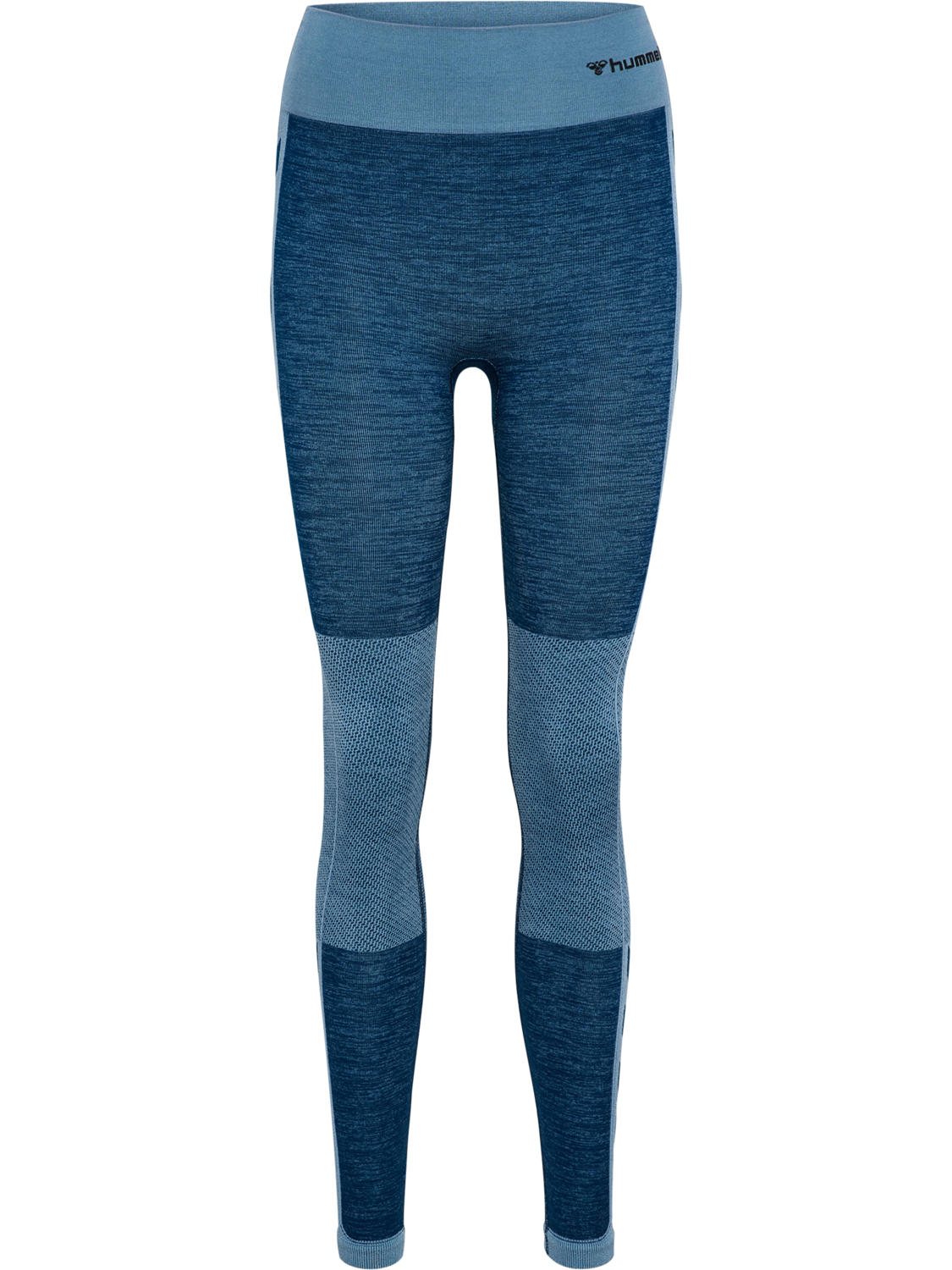 hmlCLEA SEAMLESS MID WAIST TIGHTS, NAVY PEONY/FADED DENIM, packshot