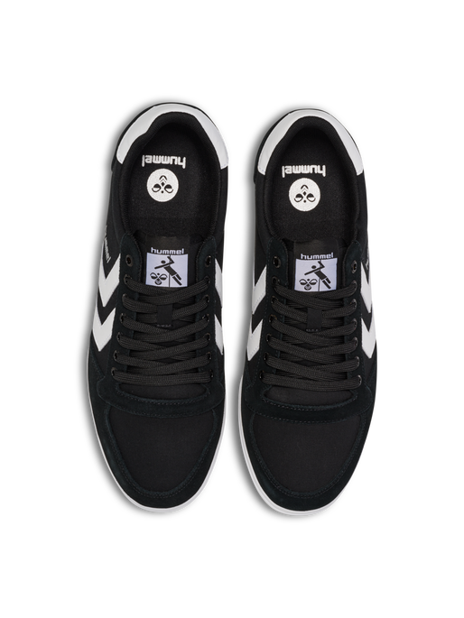 HUMMEL SLIMMER STADIL LOW, BLACK/ WHITE KH, packshot