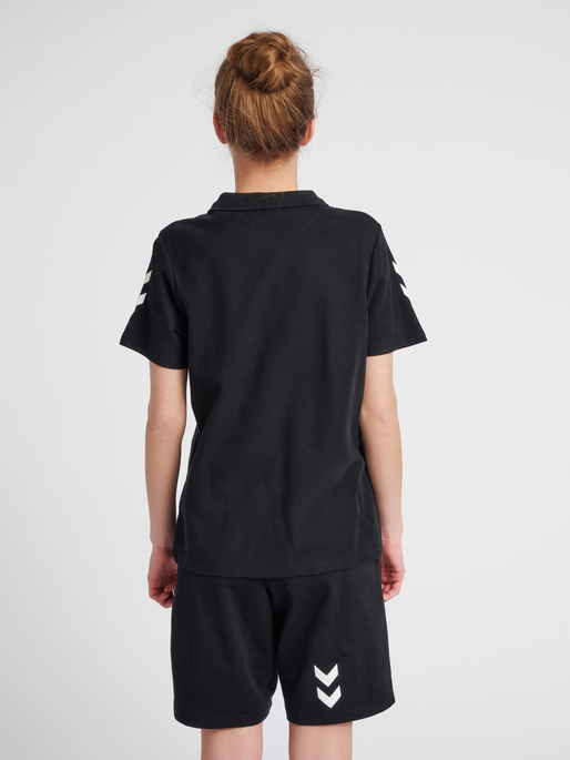 HMLGO COTTON POLO WOMAN, BLACK, model