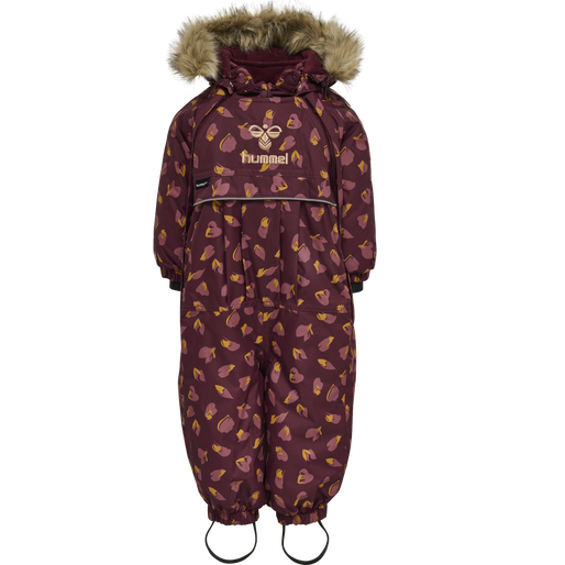 hmlMOON TEX SNOWSUIT, WINDSOR WINE, packshot