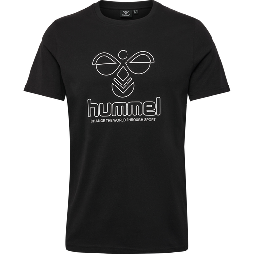 hmlICONS GRAPHIC T-SHIRT, BLACK, packshot