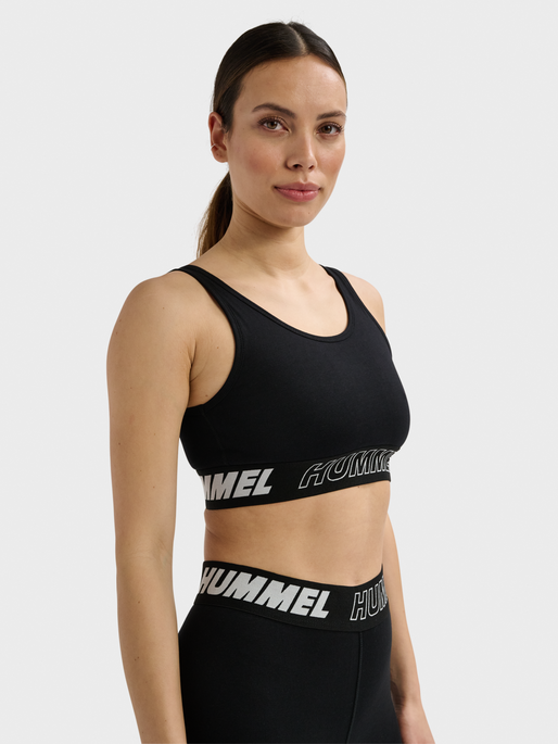 hmlTE MAJA 2-PACK COTTON SPORTS TOP, BLACK, model