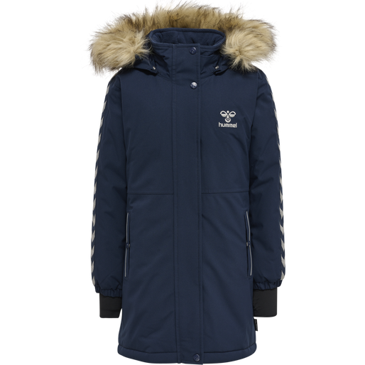 hmlLEAF TEX COAT, BLACK IRIS hmlLEAF TEX COAT, BLACK IRIS, packshot