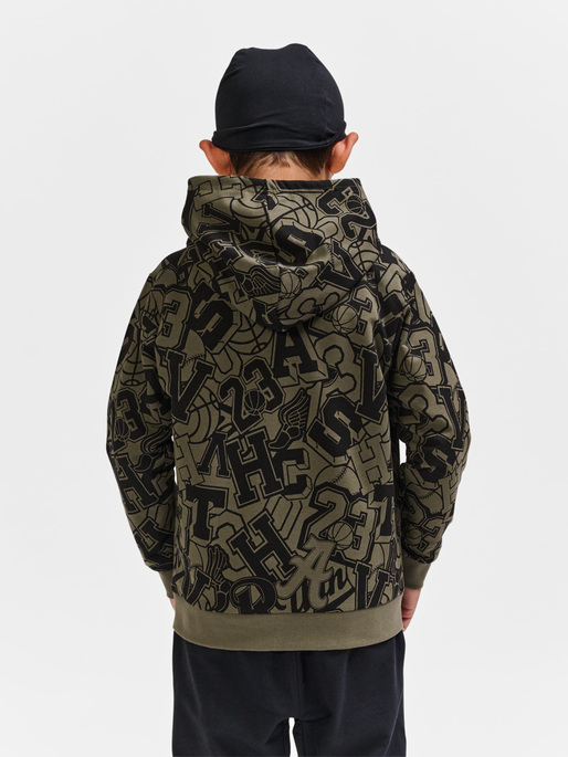 hmlMOLT HOODIE, DUSTY OLIVE, model