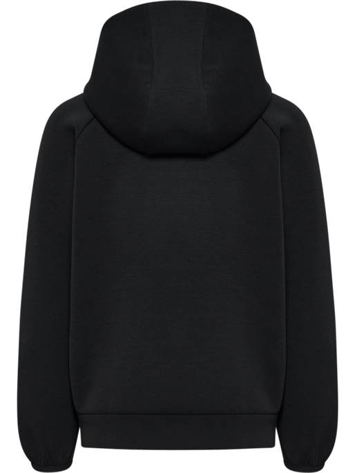 hmlJR TECH FLEECE ZIP HOODIE, BLACK, packshot