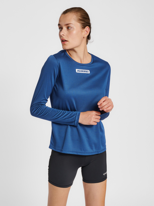 hmlTE TOLA T-SHIRT LS, INSIGNIA BLUE, model