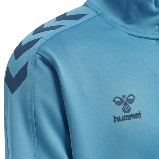 hmlCORE XK HALF ZIP POLY SWEAT, BLUE DANUBE, packshot