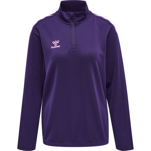 hmlCORE XK HALF ZIP SWEAT WOMAN, ACAI, packshot