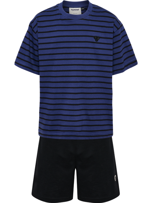 hmlJR LOOSE STRIPED SET BEE, DEEP COBALT, packshot