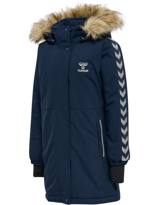 hmlLEAF TEX COAT, BLACK IRIS, packshot