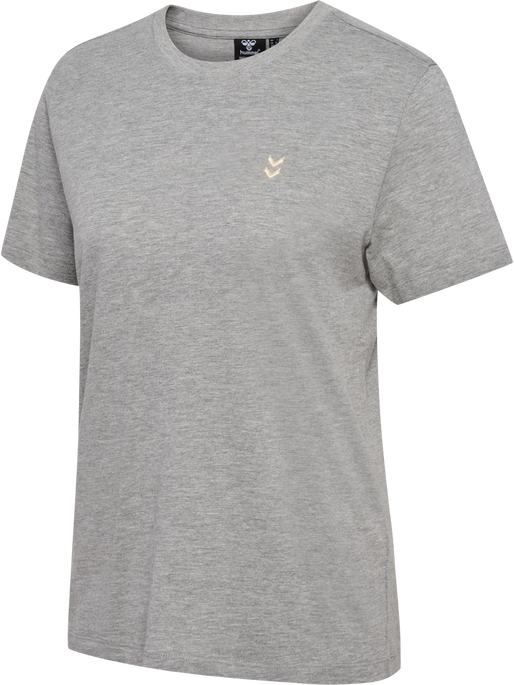 hmlPULSE W T-SHIRT, GREY MELANGE, packshot