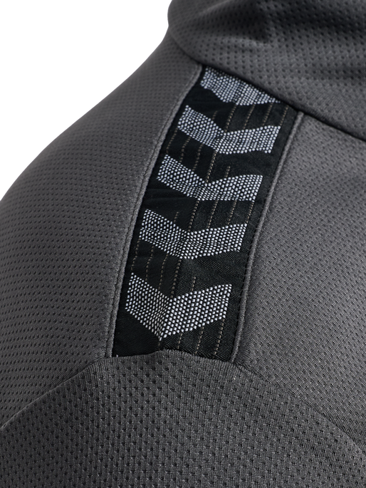 hmlAUTHENTIC HALF ZIP SWEAT, ASPHALT, packshot